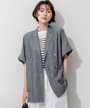 ウォッシャブルボイル ハーフスリーブ ダブル ジャケット