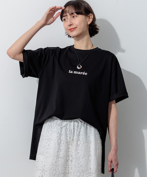 【一部予約】la maree オーバーサイズ ロゴ Tシャツ