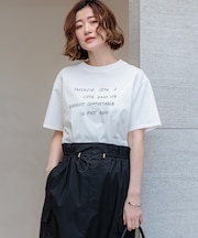 リラクシーシルエット メッセージ ロゴTシャツ