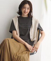 リラクシーシルエット メッセージ ロゴTシャツ
