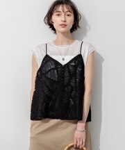 シフォンエンブロイダリー キャミソール