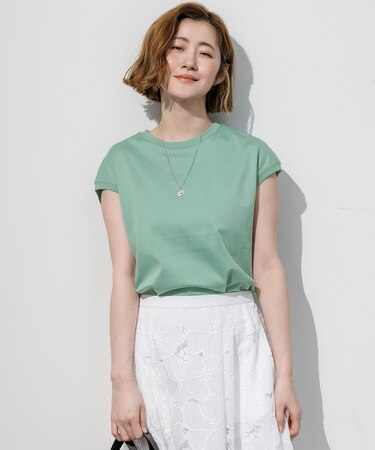 シルキータッチ フレンチスリーブ Tシャツ