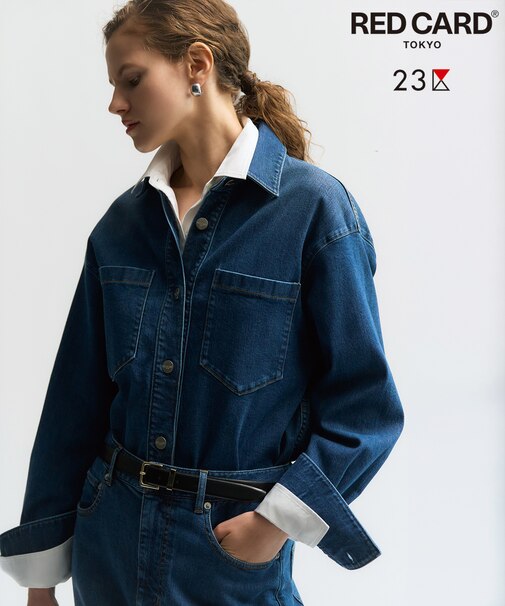 【RED CARD TOKYO×23区】 ストレッチ デニムシャツ