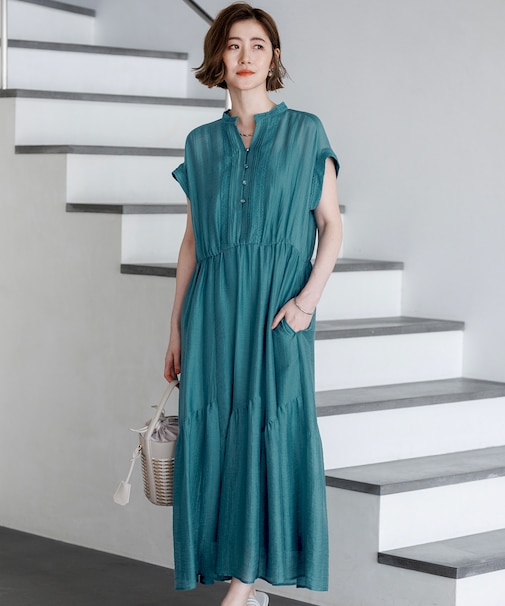 【WEB&一部店舗限定】シアーワッシャー レース ワンピース