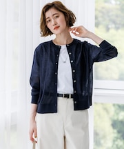 【WEB&一部店舗限定カラーあり】シアードット クルーネック カーディガン