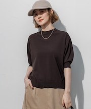 セミマットフリゼ リラクシー ニット Tシャツ