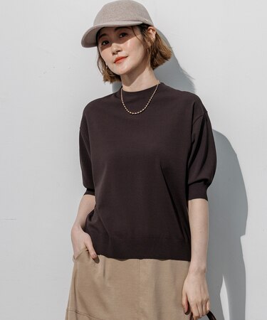 セミマットフリゼ リラクシー ニット Tシャツ