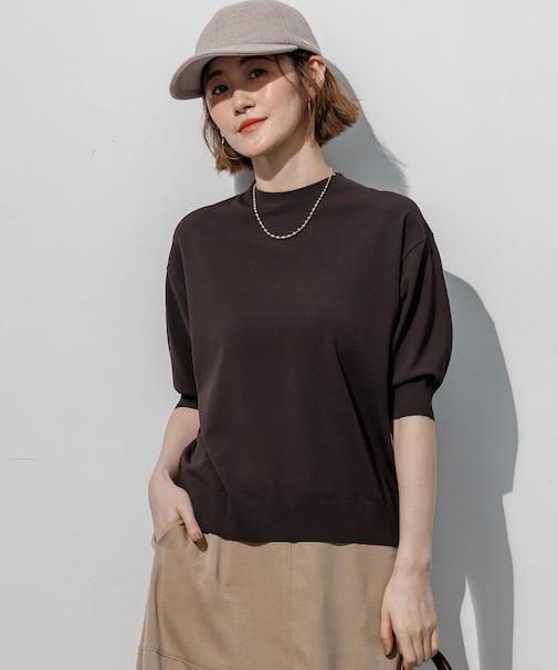 セミマットフリゼ リラクシー ニット Tシャツ