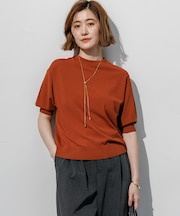 セミマットフリゼ リラクシー ニット Tシャツ