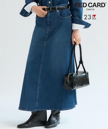 【RED CARD TOKYO×23区】ストレッチ デニムフレアスカート