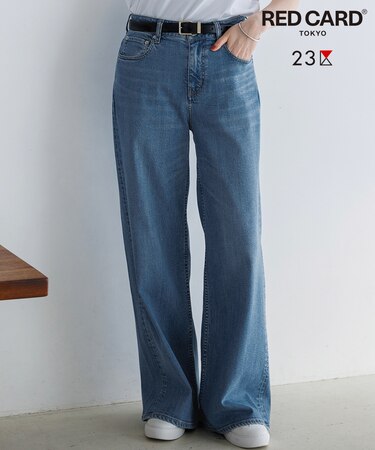 【RED CARD TOKYO×23区】ストレッチ デニムワイドパンツ