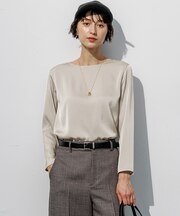 サテン ロングスリーブ Tシャツ
