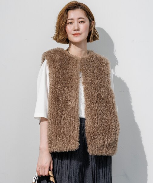 ECOPELウェイビー エコファー ジレ