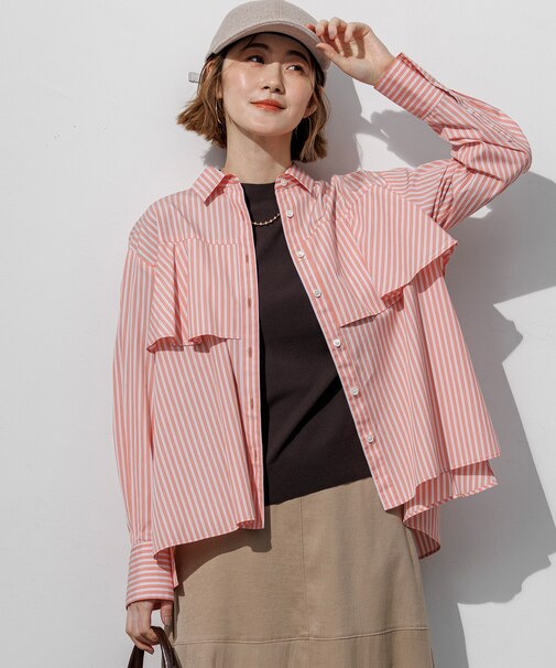 CANCLINI ラッフルフレア ブラウス