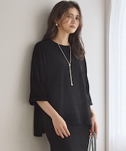 【SLOW/一部店舗限定】マットベロア ニットプルオーバー