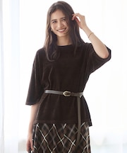 【SLOW/一部店舗限定】マットベロア ニットプルオーバー