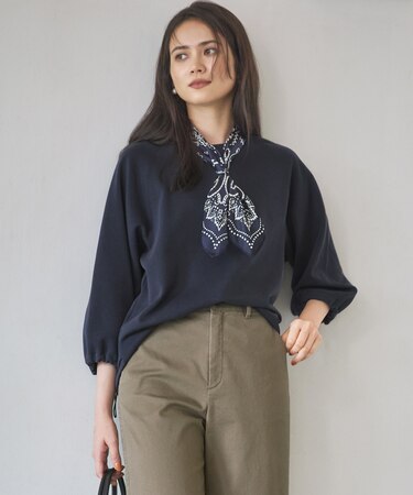 【SLOW/一部店舗限定】ライトダンボール バルーン袖プルオーバー