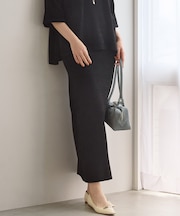 【SLOW/一部店舗限定】マットベロア ニット スカート