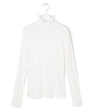 【SLOW/一部店舗限定】シアーリブ タートルネック カットソー