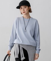 【見上愛さん着用】ピュアカシミヤ クルーネック ニット