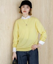 【見上愛さん着用】ピュアカシミヤ クルーネック ニット