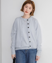 【見上愛さん着用】ピュアカシミヤ クルーネック カーディガン