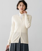 【見上愛さん着用】ウーステッドウール フロントボタン ニット