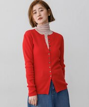 【見上愛さん着用】ウーステッドウール フロントボタン ニット