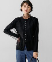 【見上愛さん着用】チュールレイヤード プルオーバー トップス