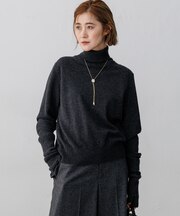 【見上愛さん着用】ピュアカシミヤ タートルネック ニット