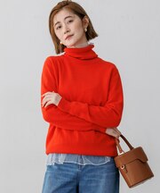 【見上愛さん着用】ピュアカシミヤ タートルネック ニット