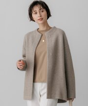 ラクーンブレンドダブルフェイス ニット アウター