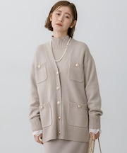 【見上愛さん着用/WEB&一部店舗限定カラーあり】カシミヤブレンド ジャケットライク カーディガン