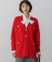 【見上愛さん着用/WEB&一部店舗限定カラーあり】カシミヤブレンド ジャケットライク カーディガン
