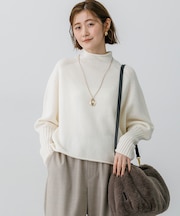 【一部予約/WEB&一部店舗限定カラーあり】カシミヤブレンド ロールネック ニット
