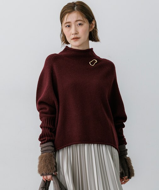 【一部予約/WEB&一部店舗限定カラーあり】カシミヤブレンド ロールネック ニット
