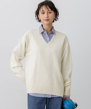 カシミヤブレンド Vネック ニット