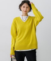 カシミヤブレンド Vネック ニット