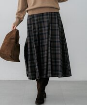ランダムタックチェック フレアスカート