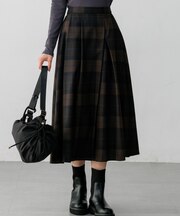 ランダムタックチェック フレアスカート