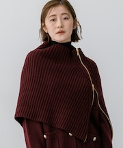 カシミヤブレンド ジップ スヌード