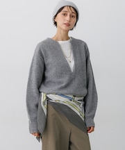 フェルティ キーネック ニットチュニック