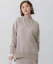 カシミヤブレンド ハイネック ニット