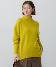 カシミヤブレンド ハイネック ニット
