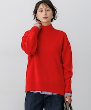 カシミヤブレンド ハイネック ニット