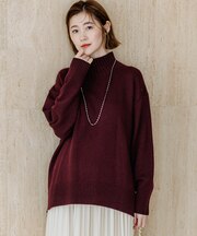 カシミヤブレンド ハイネック ニット