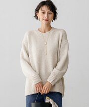 ラメシェニールファンシー クルーネック ニット