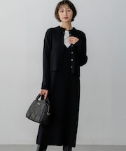 レイヤードニットツイン ワンピース