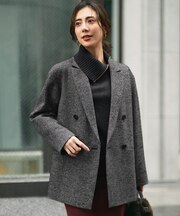 【Oggi掲載】ループミックスツイード ダブルブレスト ジャケットコート