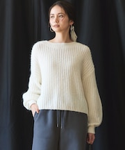【SLOW/一部店舗限定】ブラッシュアルパカ 2WAY ニット